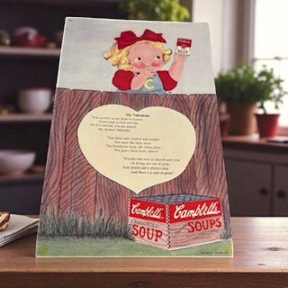 🌟 Vintage 1993 Campbell’s “My Valentine” Metal Sign – Great Condition - Picture 3 of 5
